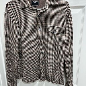 Todd Snyder Houndstooth Patterned Shirt Jacket